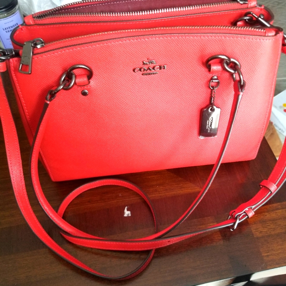 Coach Red Leather Crossbody